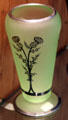 Glass with silver overlay at Tiffin Glass Museum. Tiffin, OH.