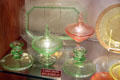 Flower garden with butterflies glass at Tiffin Glass Museum. Tiffin, OH.