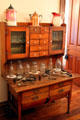 Cupboard & work table in breakfast room at Ida Saxton McKinley Historic House. Canton, OH.