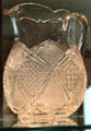 Heisey pitcher in Fandango Pattern at National Heisey Glass Museum. Newark, OH.