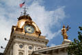Tower & blind justice on Licking County Courthouse. Newark, OH.