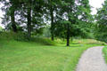 Prehistoric Native American earthworks of Newark Circle Mound. Newark, OH.