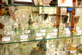 Samples of steps in making glass goblets at National Museum of Cambridge Glass. Cambridge, OH.