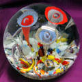 St Clair glass paper weight at Degenhart Paperweight & Glass Museum. Cambridge, OH.