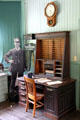 Interior of Bowling Green rail station at Carillon Historical Park. Dayton, OH.