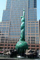 Peace Arising from the Flames of War on War Memorial Fountain. Cleveland, OH.
