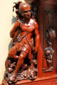 American sideboard carved Indian detail attrib. to Joseph Alexis Bailly at Cleveland Museum of Art. Cleveland, OH.
