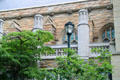 Stonework facade of Florence Harkness Chapel at Case Western Reserve University. Cleveland, OH.