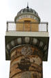 Observation deck atop Astoria Column with sgraffito frieze by Attilio Pusterla spiraling from bottom to top chronologically. Astoria, OR