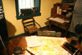 Thompson House dining table used by Generals Lee, Longstreet, Early & Ewell for supper plus furniture like that owned by Mrs. Thompson at Lee's Headquarters Museum. Gettysburg, PA.