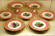 Pink Sevres desert plates used by Buchanan at Wheatland. Lancaster, PA.