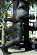 Ben Franklin at Craftsman Printing Press Monument by Joe Brown on Penn Square. Philadelphia, PA.