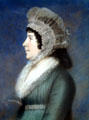 Portrait of Dolly Todd Madison by James Sharples Senior in National Portrait Gallery. Philadelphia, PA.