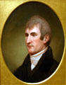 Portrait of Meriwether Lewis by Charles Willson Peale in National Portrait Gallery. Philadelphia, PA.