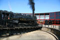 Canadian Pacific steam locomotive 2317 on turntable at Steamtown. Scranton, PA.