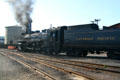 Canadian Pacific steam locomotive 2317 & tender on tracks at Steamtown. Scranton, PA.