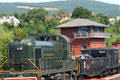 Reading diesel locomotive 467 & yard house at Steamtown. Scranton, PA.