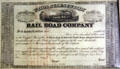 Utica & Schenectady stock certificate at Steamtown. Scranton, PA.