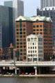 Modern building with Victorian flavor beside PPG Place above Monongahela River. Pittsburgh, PA.