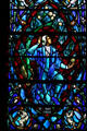 Stained glass Sir Isaac Newton in Heinz Chapel. Pittsburgh, PA.