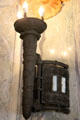 Wall sconce with opalescent glass inserts by Louis Comfort Tiffany in Billiard Room at The Breakers. Newport, RI.