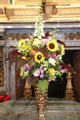 Flower arrangement in Music Room at The Breakers. Newport, RI.