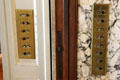 Push button light switches in Sitting Room at The Elms. Newport, RI.