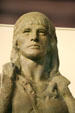 Head of Meriwether Lewis sculpture by James Earle Fraser at Dakota Discovery Museum. Mitchell, SD.