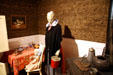 Interior of typical sod hut at South Dakota State Historical Society Museum. Pierre, SD.