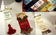 Campaign ribbons to promote Pierre as state capital at South Dakota State Historical Society Museum. Pierre, SD.