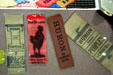 Ribbons promoting Pierre & Huron for South Dakota capital at State Historical Society Museum. Pierre, SD.