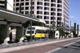 Shelters at DART transit mall Pearl Station. Dallas, TX.