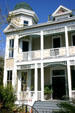 Joel B. Wolfe house called Maison des Fleur for decoration with octagonal tower. Galveston, TX.