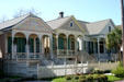 Elevated small houses. Galveston, TX.