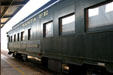 Santa Fe American Flyer passenger car at Railroad Museum. Galveston, TX.