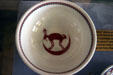 Southwestern themed rabbit on Santa Fe dining car china at Railroad Museum. Galveston, TX.