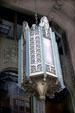 JPMorgan Chase Building lamp in doorway. Houston, TX.