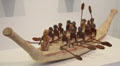 Egyptian painted wooden model boat at Museum of Fine Arts, Houston. Houston, TX