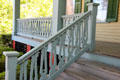 Porch railing on San Felipe Cottage at Sam Houston Park. Houston, TX.