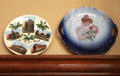 Commemorative Houston & Art Nouveau plates in Staiti House at Sam Houston Park. Houston, TX.