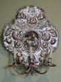 Silver wall sconce by Friedrich Kettwyck & Jochim Timme of Germany at Rienzi house museum. Houston, TX.