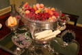 Silver centerpiece for fruit at Rienzi house museum. Houston, TX.