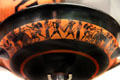 Attic terracotta black-figure band cup with image of Achilles & Memnon attrib. Antimenes Painter from Greece at San Antonio Museum of Art. San Antonio, TX.