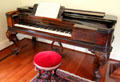 Square grand piano by Schiedmayer & Soehne of Stuttgart in parlor at Guenther House Museum. San Antonio, TX.