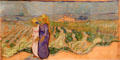 Women Crossing the Fields painting by Vincent van Gogh at McNay Art Museum. San Antonio, TX.
