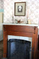 Parlor fireplace at LBJ Boyhood Home. Johnson City, TX.