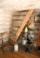 Creamery cabin interior at Sauer-Beckmann Farmstead. Stonewall, TX.