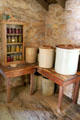 Pickling crocks at Sauer-Beckmann Farmstead. Stonewall, TX.
