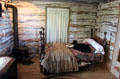 Bed in Behrens Cabin at Lyndon B. Johnson State Park. Stonewall, TX.