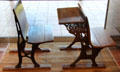 School desk made by Peabody School Furniture Co. of North Manchester, IN at Lyndon B. Johnson State Park. Stonewall, TX.